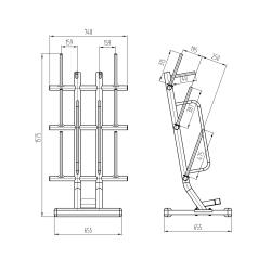 HMS Sestava 10 sad na Body pump SBP22 a stojanu STR40