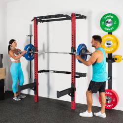 HMS Skladací posilňovací klietka - Power Rack KLT23 červená