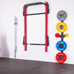 HMS Skladací posilňovací klietka - Power Rack KLT23 červená