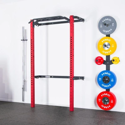 HMS Skládací posilovací klec - Power Rack KLT23 červená