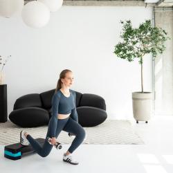 HMS Step na aerobic AS002 černo-modrý