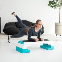 HMS Step na aerobic AS007 bílý/mentolový