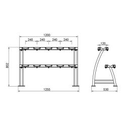 HMS Stojan na 10 jednoručních činek STR38