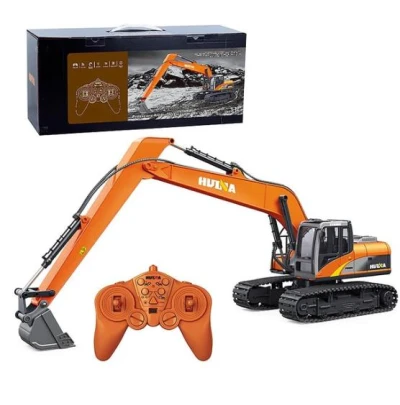 IQ models HN551 oranžový RC bagr s dlouhým ramenem a kovovou lžící 1/14
