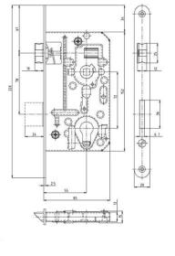 Hobes Zámek zadl. K136 - 72/80 P-L BÍ Zn vložkový s převodem