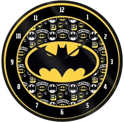 Hodiny Batman dětské kulaté 25cm nástěnné ručičkové na baterie plast Hodiny Batman dětské kulaté 25cm nástěnné ručičkové na baterie plast