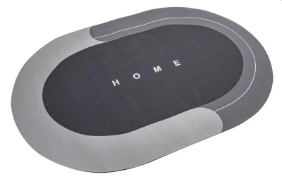 HomeLife Koupelnová absorpční předložka 50 x 80 cm ovál, šedá