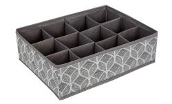 HomeLife Organizér do zásuvky 12 přihrádek, 32 x 24 x 10 cm, vzor list šedo-bílá HomeLife Organizér do zásuvky 12 přihrádek, 32 x 24 x 10 cm, vzor list šedo-bílá