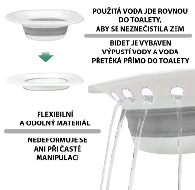 HomeLife Prenosný bidet s pumpičkou