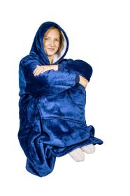 HomeLife Televizní mikina s kapucí HOODIE, S-XXL modrá (š:88cm, v:112cm)-88112M