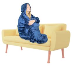 HomeLife Televizní mikina s kapucí HOODIE, S-XXL modrá (š:88cm, v:112cm)-88112M