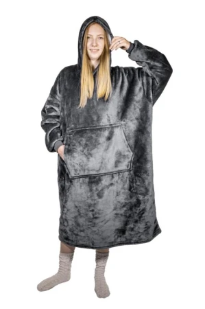 HomeLife Televizní mikina s kapucí HOODIE, S-XXL šedá (š:88cm, v:112cm)-88112H HomeLife Televizní mikina s kapucí HOODIE, S-XXL šedá (š:88cm, v:112cm)-88112H