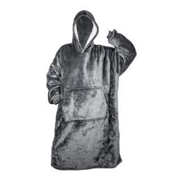 HomeLife Televizní mikina s kapucí HOODIE, S-XXL šedá (š:88cm, v:112cm)-88112H