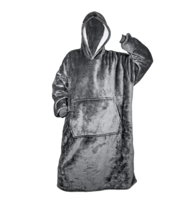 HomeLife Televizní mikina s kapucí HOODIE, S-XXL šedá (š:88cm, v:112cm)-88112H