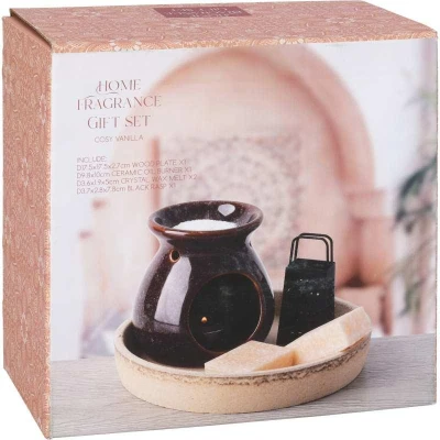 Homestyling Aroma lampa dárkový set hnědá