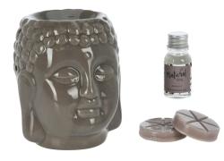Homestyling Aroma lampa sada 4 ks SPA BUDDHA hnědá