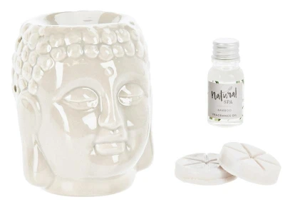 Homestyling Aroma lampa sada 4 ks SPA BUDDHA krémová Homestyling Aroma lampa sada 4 ks SPA BUDDHA krémová