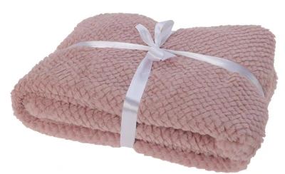 Homestyling Deka fleece 130 x 160 cm starorůžová Homestyling Deka fleece 130 x 160 cm starorůžová