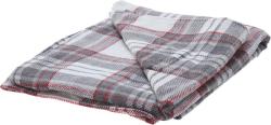 Homestyling Deka přehoz žinylka 130 x 160 cm bílá / šedá s pruhy Homestyling Deka přehoz žinylka 130 x 160 cm bílá / šedá s pruhy