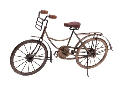 Homestyling Dekorace stojící BICYKL 47 cm měděná Homestyling Dekorace stojící BICYKL 47 cm měděná