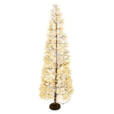 Homestyling Dekorativní světelný stromek 1600 LED 150 cm černý