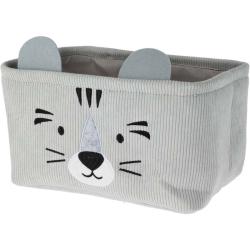 Homestyling Dětský úložný koš na prádlo i hračky kvádr sada 2 ks šedá