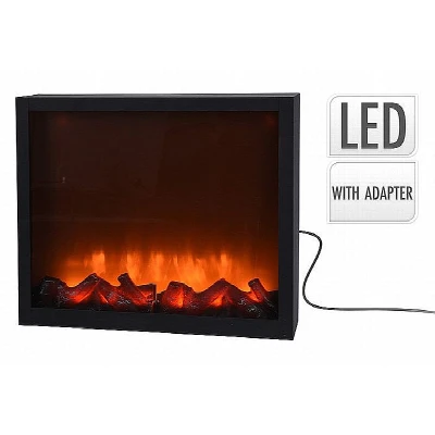 Homestyling Elektrický krb s LED plameny 41x25cm