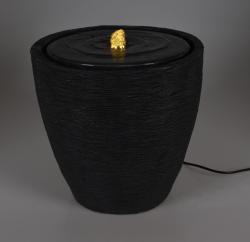 Homestyling Fontána pokojová s LED osvětlením 35 cm Modern černá