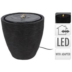 Homestyling Fontána pokojová s LED osvětlením 35 cm Modern černá