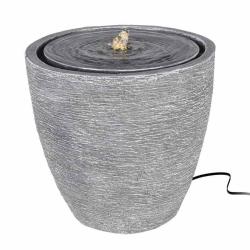 Homestyling Fontána pokojová s LED osvětlením 35 cm Modern šedá Homestyling Fontána pokojová s LED osvětlením 35 cm Modern šedá