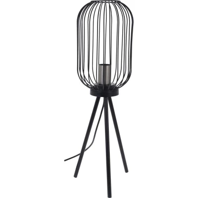 Homestyling Lampa kovová stříbrná 60 x 17,5 cm