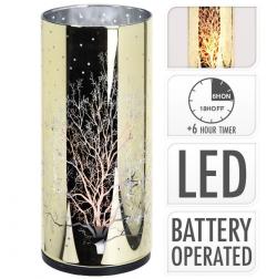 Homestyling LED dekorativní skleněný válec 7x15 cm Homestyling LED dekorativní skleněný válec 7x15 cm