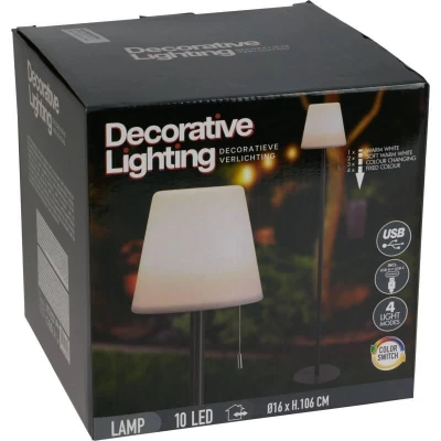 Homestyling LED lampa stojanová černá 106 cm