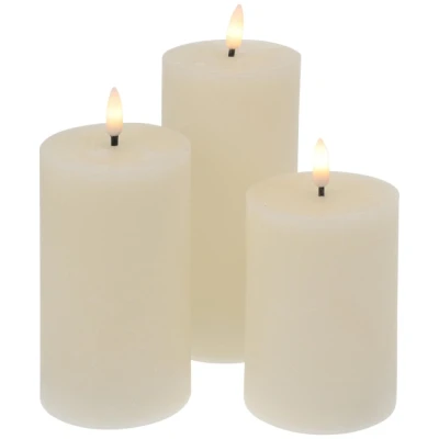 Homestyling LED svíčka sada 3 ks slonová kost
