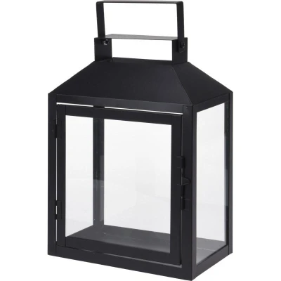 Homestyling Lucerna kovová sada 3 ks sklo 44+35+28cm