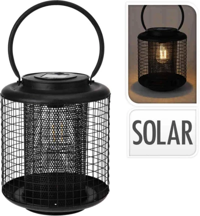 Homestyling Lucerna s LED žárovkou kovová 17 x 22 cm Homestyling Lucerna s LED žárovkou kovová 17 x 22 cm