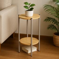 Homestyling Odkládací stolek 31x31x61 cm design dřevo