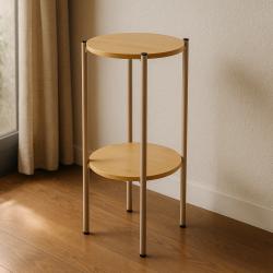 Homestyling Odkládací stolek 31x31x61 cm design dřevo