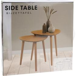Homestyling Odkládací stolek sada 2 ks borovice