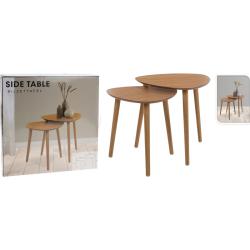 Homestyling Odkládací stolek sada 2 ks borovice