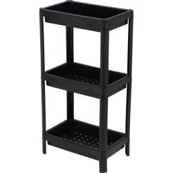 Homestyling Plastový regál 3patrový 71 cm černá