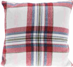 Homestyling Polštář dekorační 45 x 45 cm kostka bílá/červená
