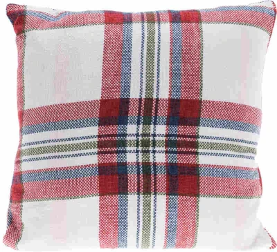 Homestyling Polštář dekorační 45 x 45 cm kostka bílá/červená Homestyling Polštář dekorační 45 x 45 cm kostka bílá/červená