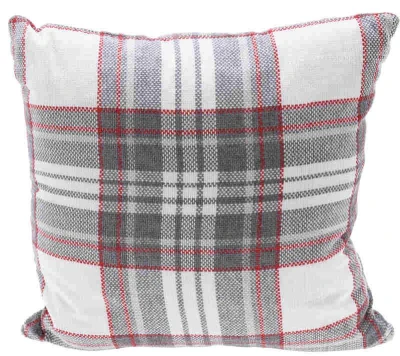 Homestyling Polštář dekorační 45 x 45 cm kostka bílá/šedá Homestyling Polštář dekorační 45 x 45 cm kostka bílá/šedá