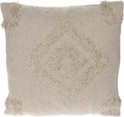Homestyling Polštář dekorační bavlna 45 x 45 cm béžová