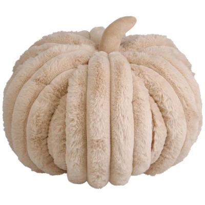 Homestyling Polštář dekorační dýně polyester 32 × 25 cm béžová