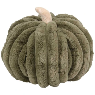 Homestyling Polštář dekorační dýně polyester 32 × 25 cm zelená