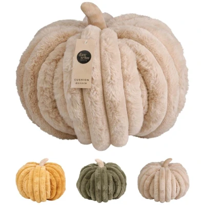 Homestyling Polštář dekorační dýně polyester 32 × 25 cm zelená