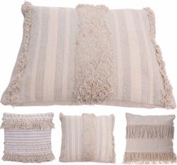 Homestyling Polštář dekorační se střapci bavlna 45 x 45 cm DESIGN 3