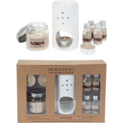 Homestyling Sada aroma lampa s příslušenstvím 8 ks Homestyling Sada aroma lampa s příslušenstvím 8 ks
